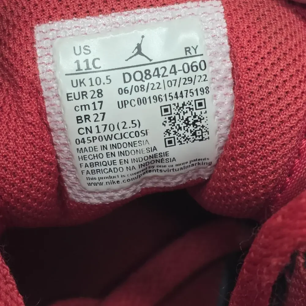Nike Air Jordan 1 Mid Alternate Bred Kids 11C Red DQ8424-060